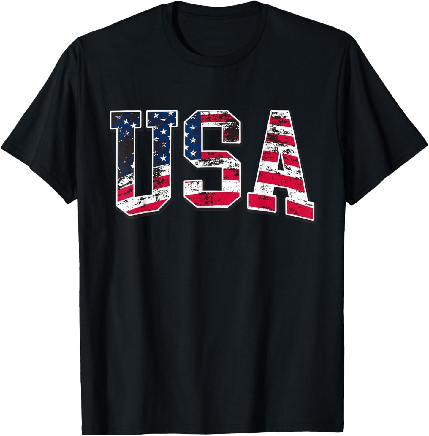 4Th Of July Usa Flag Apparel Unisex Adults Kids Vintage American Flag T Shirt Black Small Classic Fit Short Sleeve