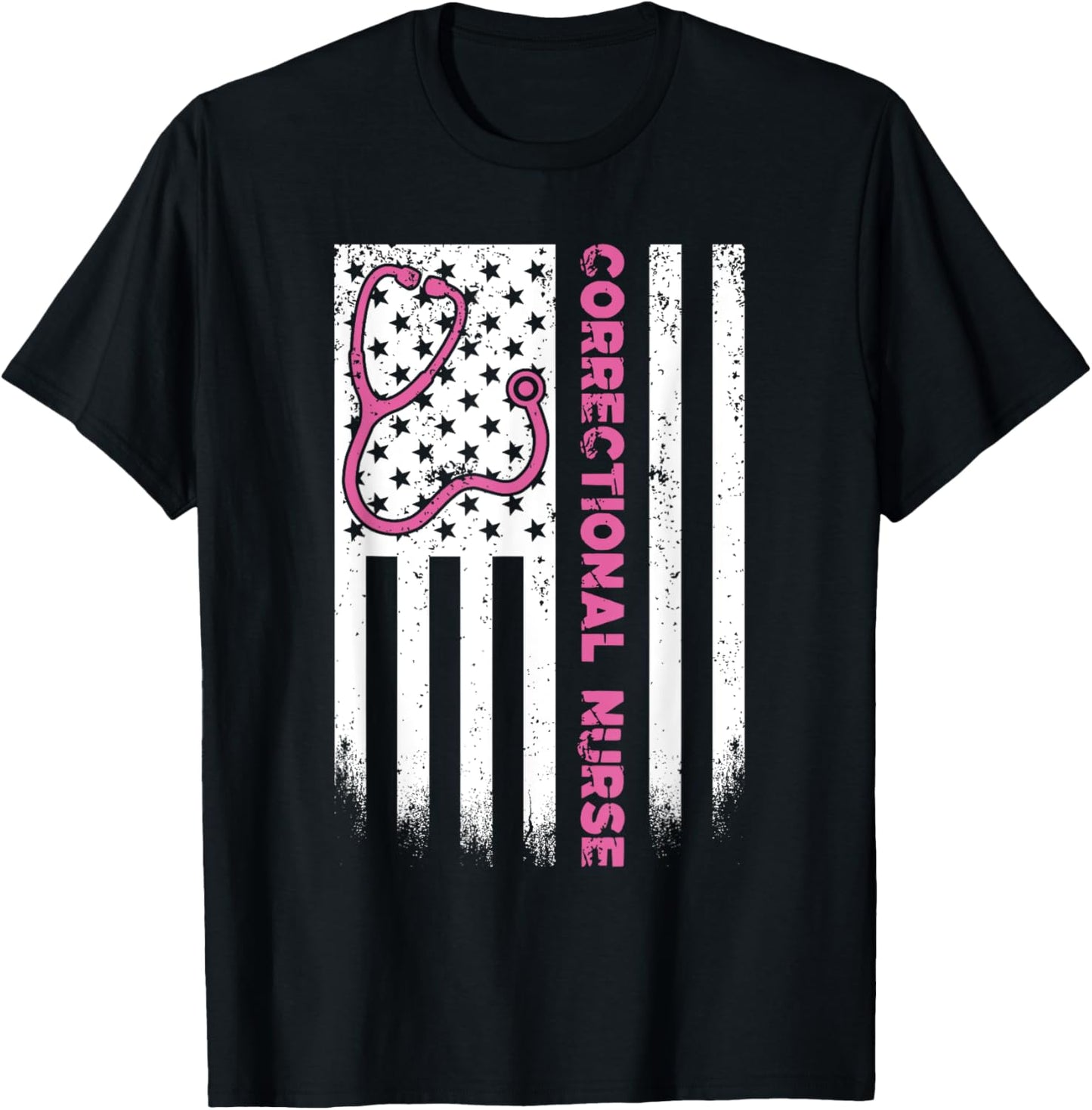 Correctional Nurse American Flag Us Stethoscope Rn Patriotic