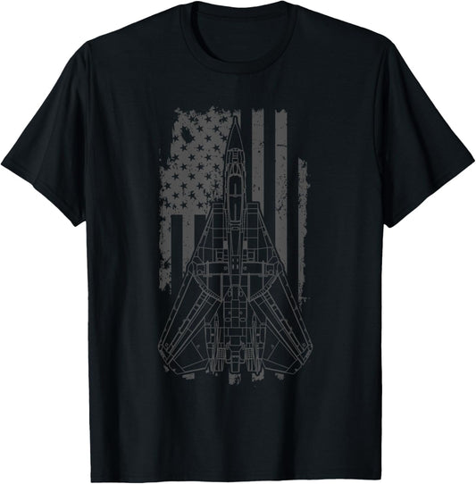 F 14 Tomcat Jet Fighter Vintage American Flag 14Th July