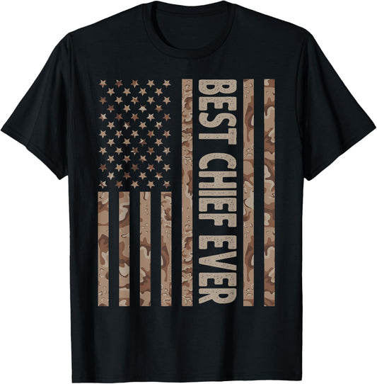 Best Chief Ever Us American Flag Funny Grandpa Fathers Day