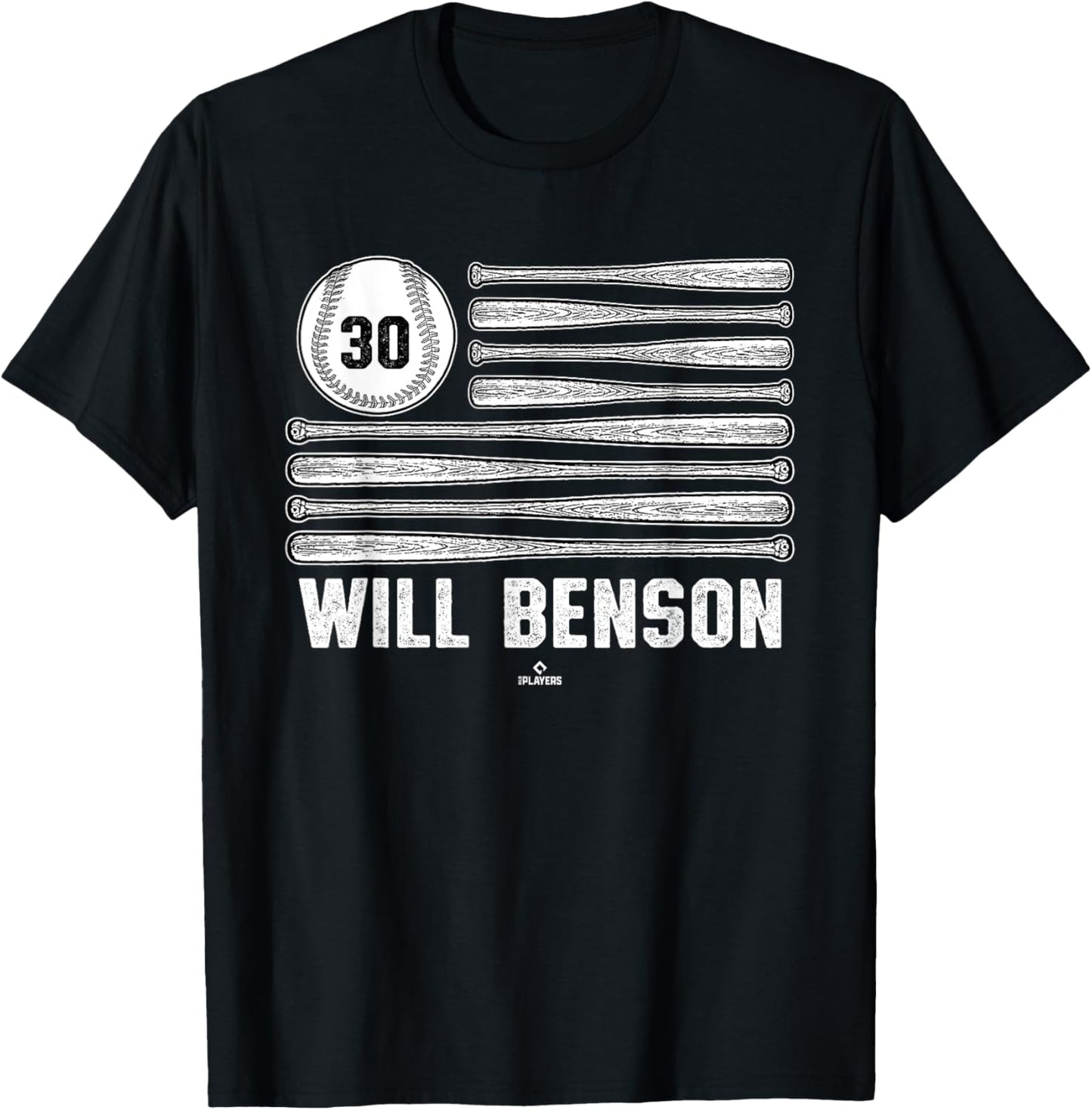 Baseball American Flag Will Benson Cincinnati Baseball Mlbpa