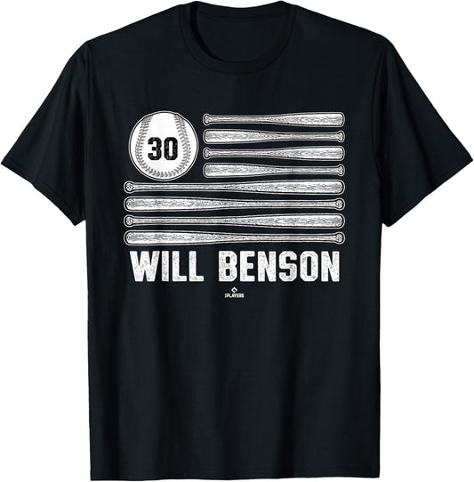 Baseball American Flag Will Benson Cincinnati Baseball Mlbpa