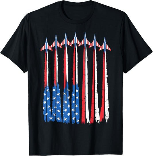 Patriotic Usa Flag Fighter Jets Kids 4Th Of July Boys