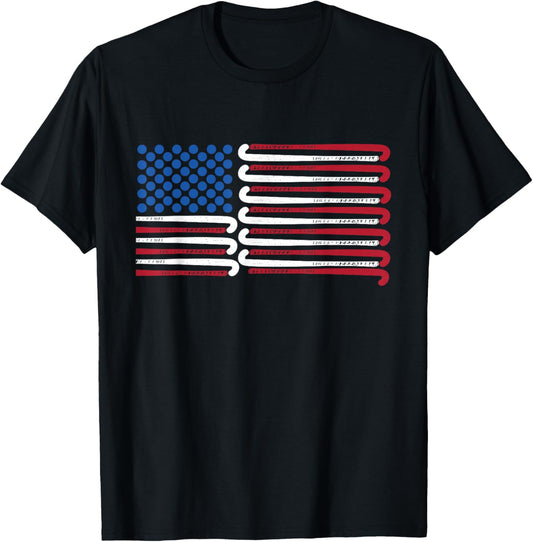Field Hockey American Flag With Blue Balls For Stars