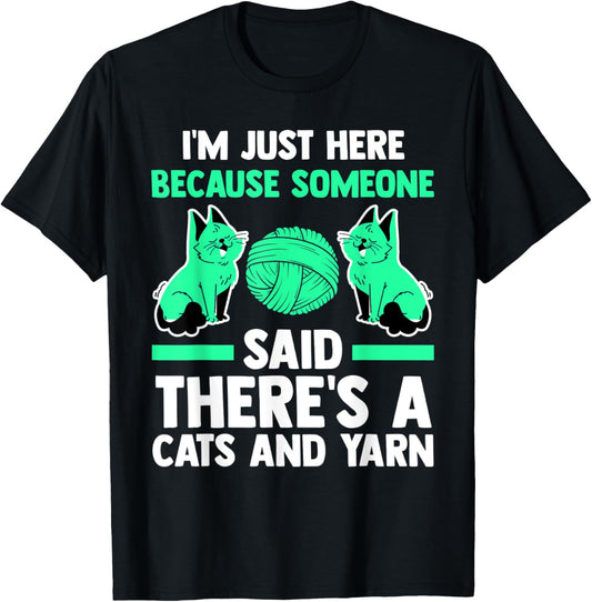 I'm here someone said there's a cats and yarn cat