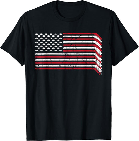 Usa Flag Hockey Sticks American Pride 4Th Of July Ice Hockey