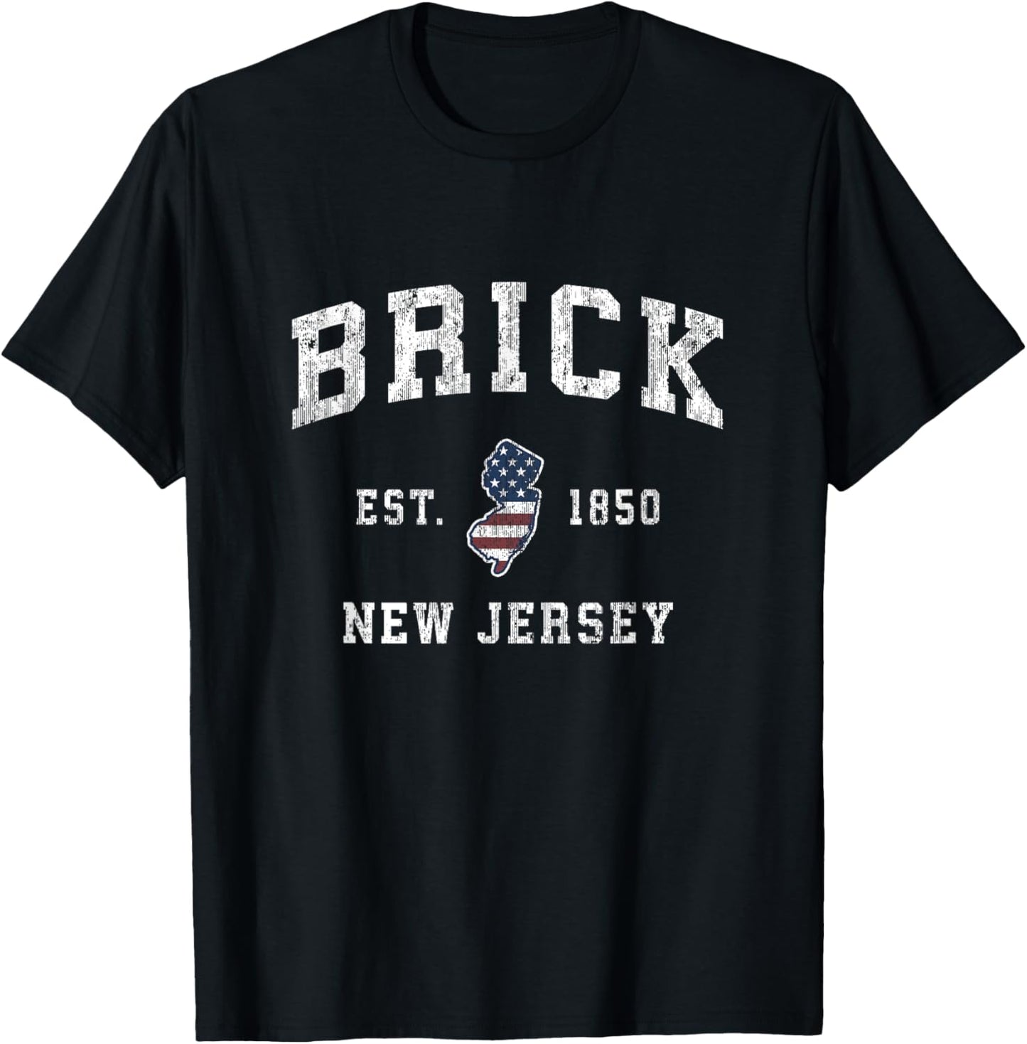 Brick New Jersey Nj Vintage American Flag Sports Design