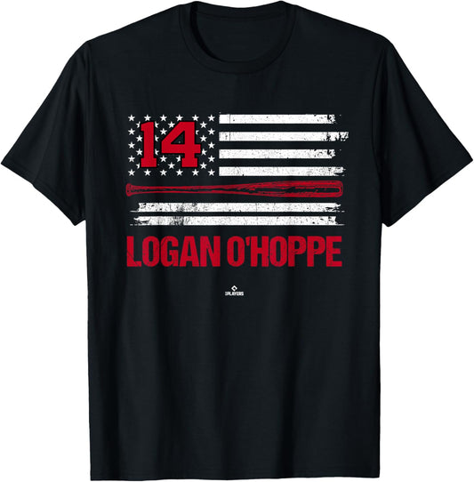 Usa Flag Bat Logan Ohoppe Los Angeles Baseball Mlbpa
