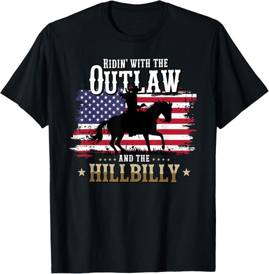 Trump Vance 2024 Ridin With The Outlaw Hillbilly Usa Flag
