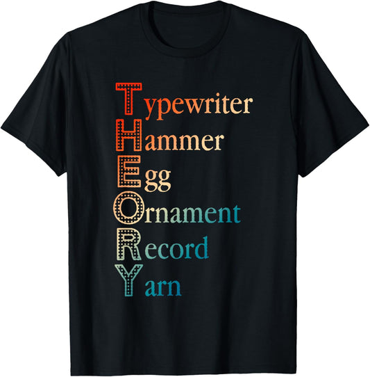 Typewriter Hammer Egg Ornament Record Yarn Quote
