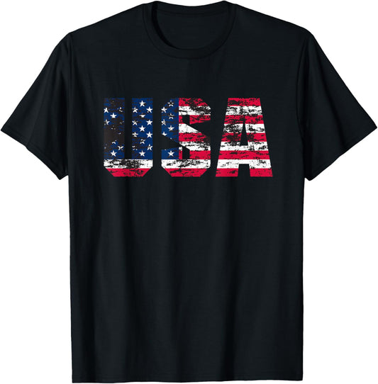 Vintage Usa American Flag Distressed Usa