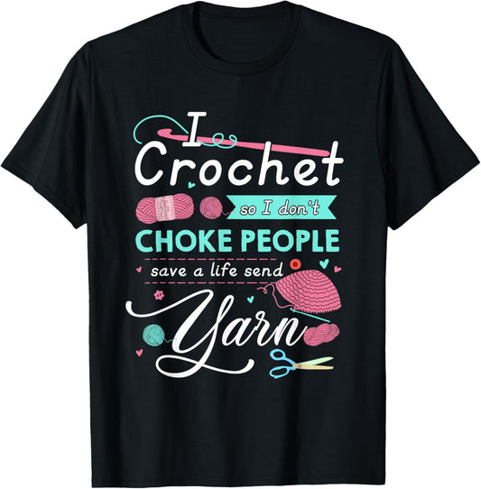I crochet so i don't choke people send yarn