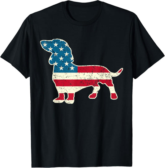 Dachshund 4Th Of July American Flag Dog Lovers Men Women Usa
