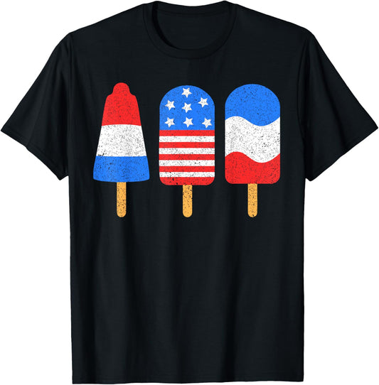 4Th Of July Ice Pops Red White Blue American Flag Patriotic