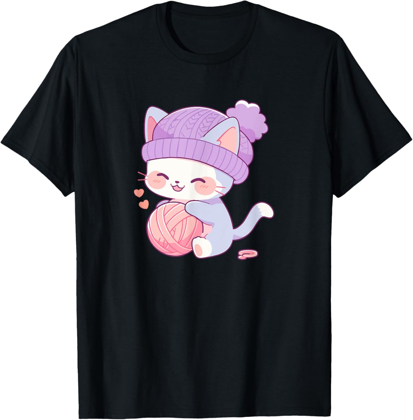 Cute Cat Kitten with a Yarn Kawaii Character