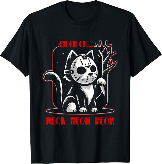 Graphic Cat Funny Animal Horror Movie Cute Kitten Meow