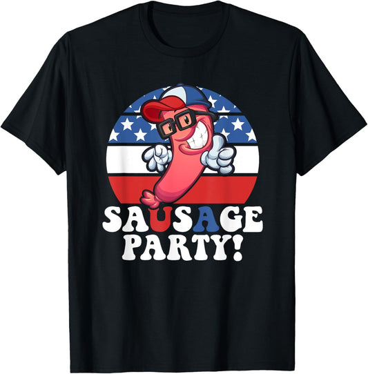 Sausage Party American Flag Usa Bbq Funny 4Th Of July