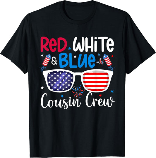 Red White Blue Cousin Crew 4Th Of July Kids Usa Sunglasses