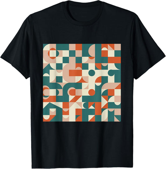 Retro Abstract Art Shirts For Women Men Kids Colorful Design