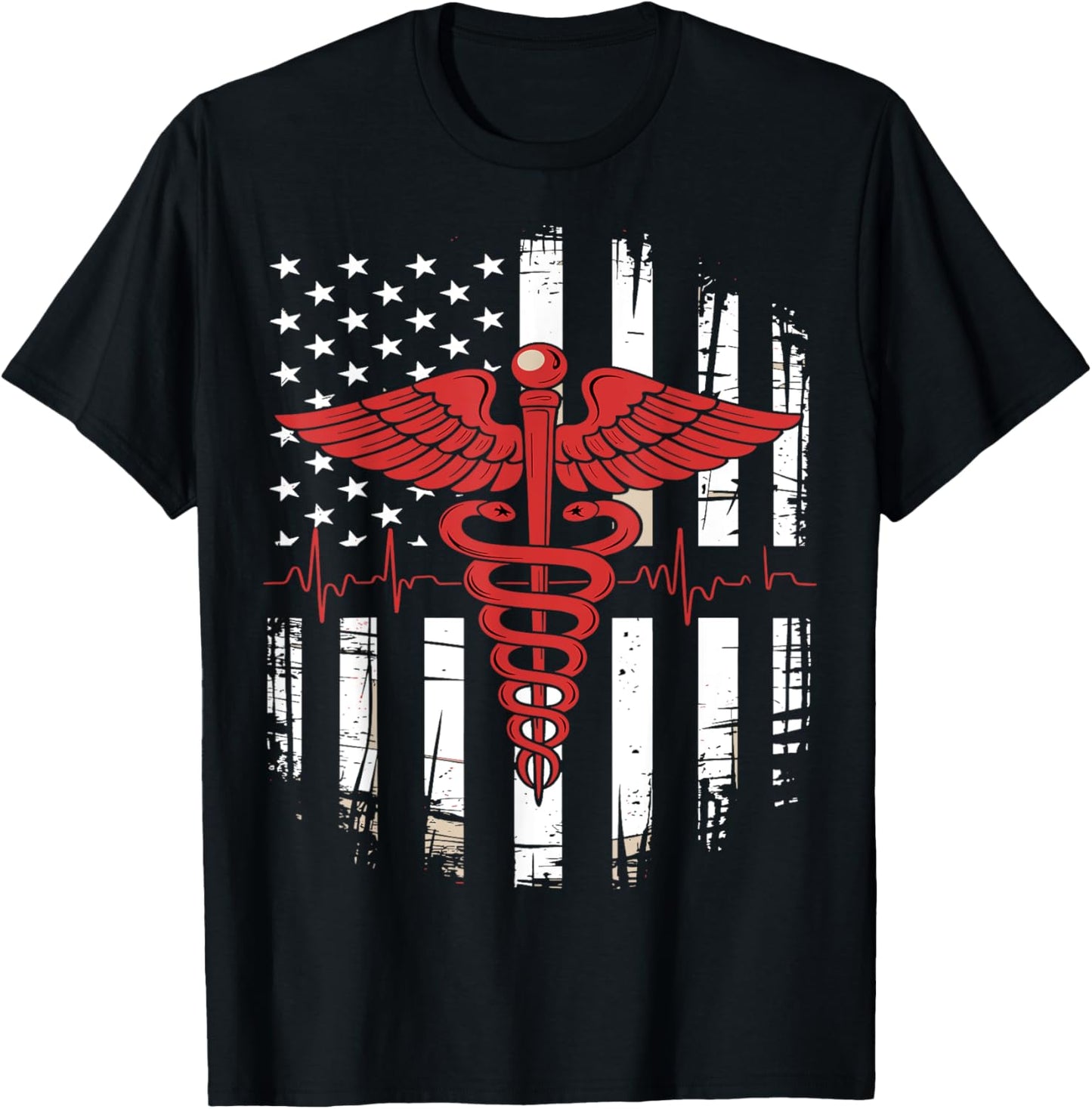 Thin Red Line Usa Flag Nurse