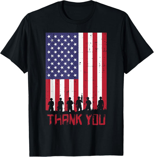 Us American Flag Soldiers Thank You Memorial Day Patriotic