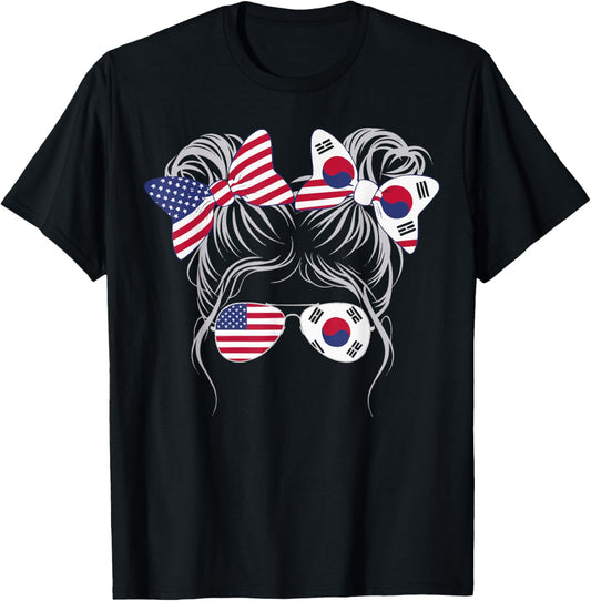 Half American Half Korean Usa Flag South Korea America