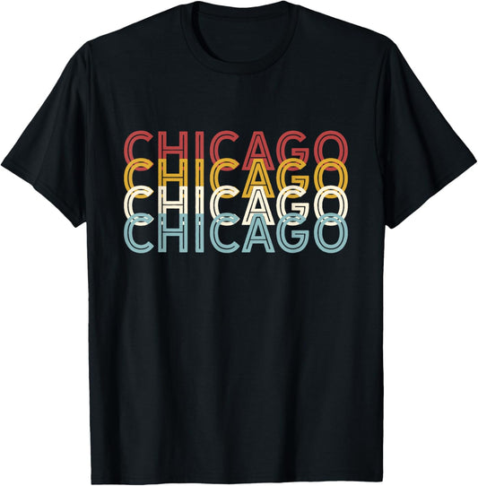 Us American City 70S Retro Usa Vintage Chicago