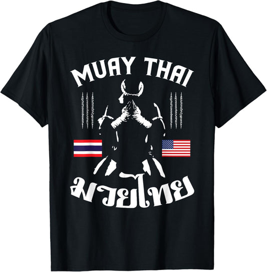 Thailand American Flag Muay Thai Thai Boxing T Shirt