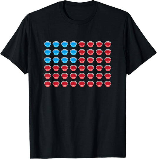 American Flag July Fourth Jello Shot Drinking Party Tshirt