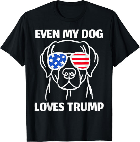 Labrador Dog Sunglasses Usa Flag Even My Dog Loves Trump