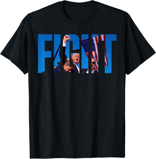 Trump 2024 Fight Fist Rally Trump Rally 2024 American Flag