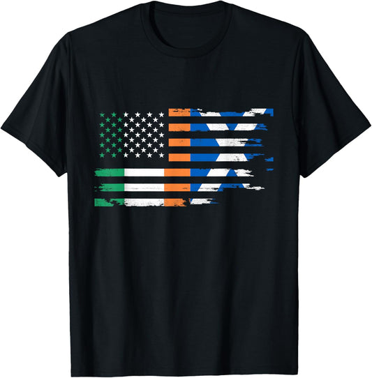 Irish Scottish American Flag Of Scotland Ireland Heritage