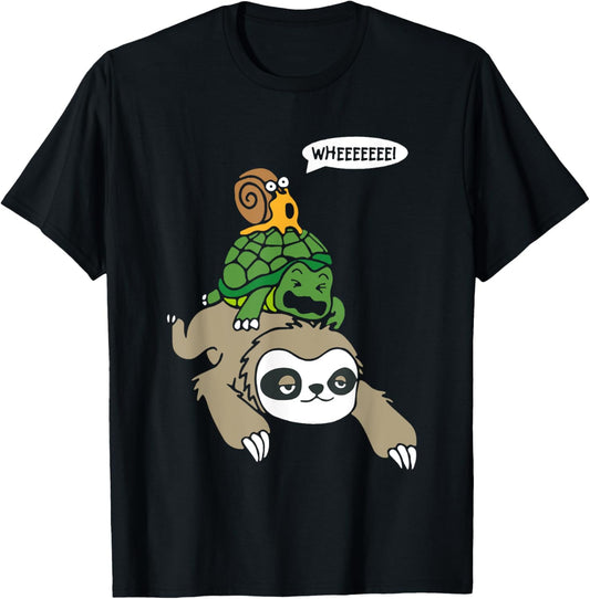 Sloth Turtle Snail Piggyback Animal Running Wild