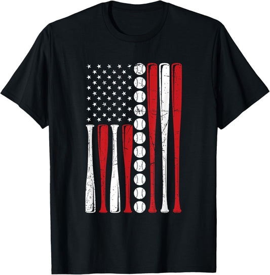 Us American Flag Vintage Baseball Flag 4Th Of July