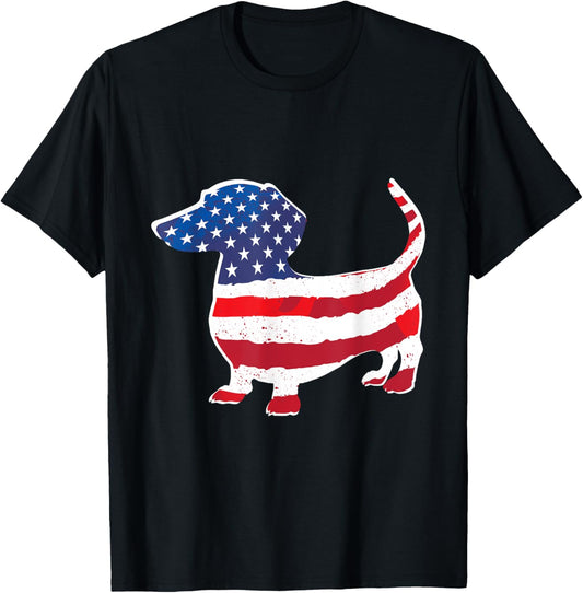 Usa American Flag Dachshund Pet Dog Lovers 4Th Of July Men