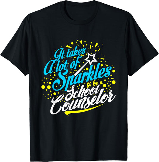 School Counselor Shirt Counseling Career Sparkle Positivity