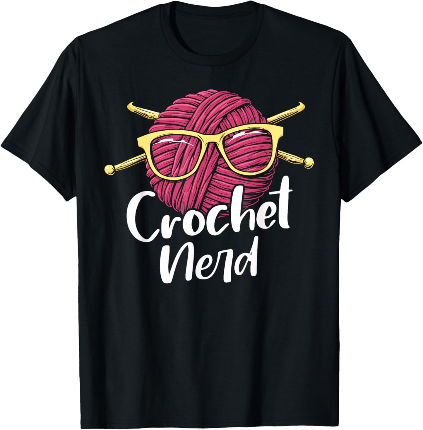 Crochet nerd funny crocheting yarn with sunglasses