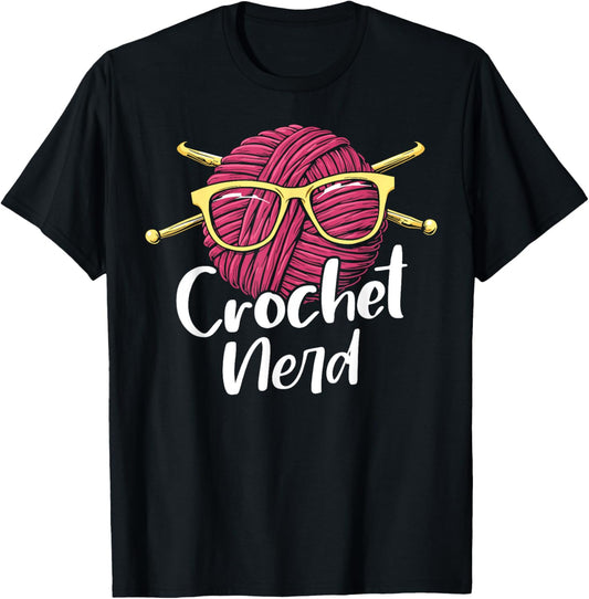 Crochet nerd funny crocheting yarn with sunglasses