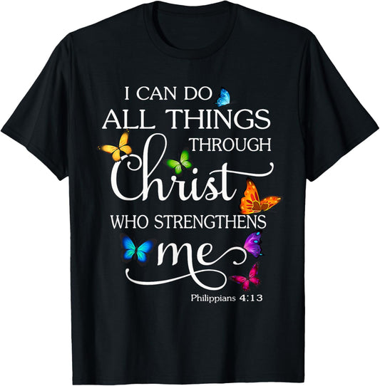 I Can Do All Things Through Christ Butterfly Art   Religious