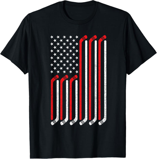 4Th Of July Hockey Stick Usa Flag Patriotic Hockey