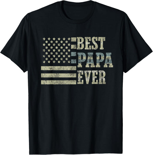 Best Papa Ever American Flag Usa Flag