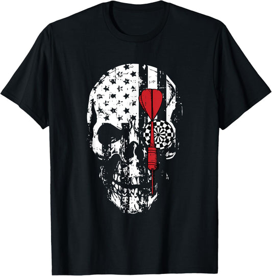 Skull American Flag Darts Board Throwing Sports Player Gift