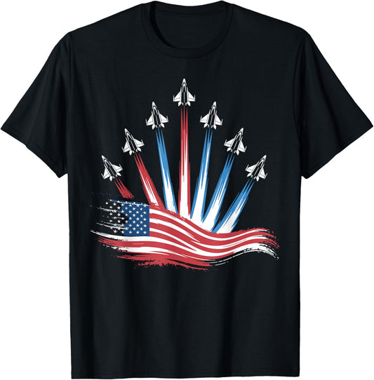 Patriotic Usa Flag Fighter Jets Boys 4Th Of July Men Women