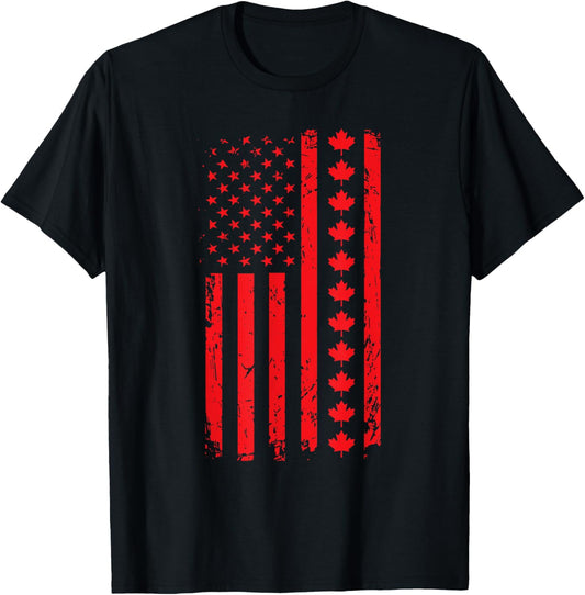 Our 51St State Of America American Flag With Canada Maple