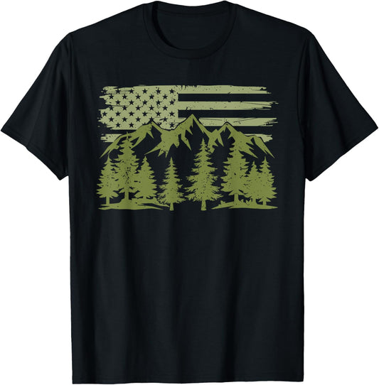 Forest Tree Wildlife Nature Outdoor American Usa Flag Forest