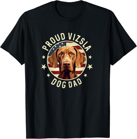 Vizsla Dad American Flag Mens Proud Vizsla Dad