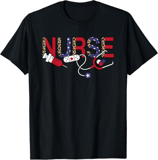 4Th Of July Patriotic Nurse American Flag Usa Nursing Women