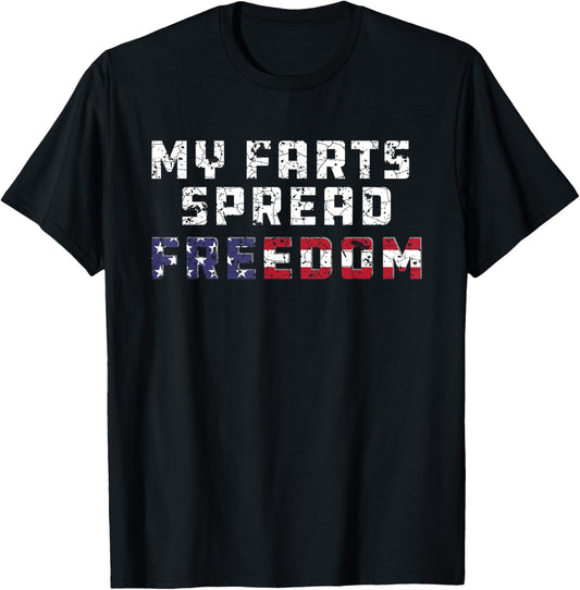 My Farts Spread Freedom Redneck Country Joke Usa Flag Humor