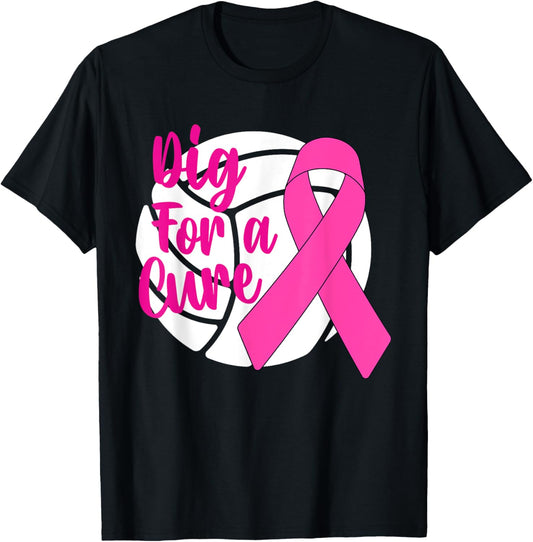 Dig For A Cure Breast Cancer Awareness Volleyball Pink Out