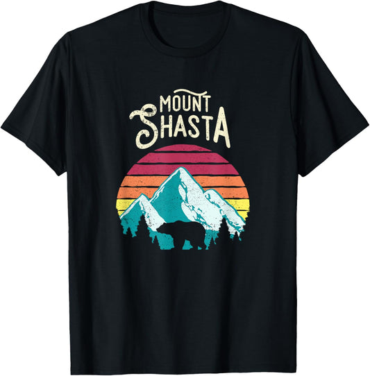 Retro Vintage Mount Shasta California Mountains Bear T Shirt
